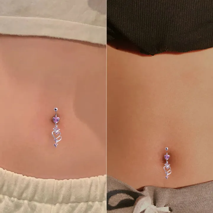 Fashion%20Shiny%20Heart%20Zircon%20Pendant%20Stainless%20Steel%20Belly%20Button%20Ring%20Beautiful%20Navel%20Piercing%20Body%20Fashion%20Jewelry%20Navel%20Rings%20-%20Image%206