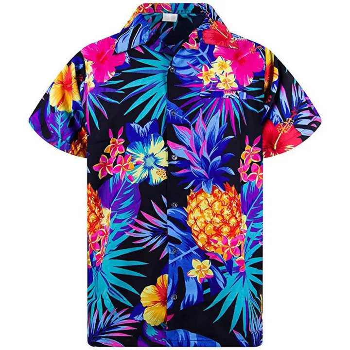 Women%20Hawaiian%20Shirts%20Tropical%20Floral%20Pineapple%20Vacation%20Beachwear%20Blouse%20Holiday%20Vacation%20Shirt%20Women's%20Tops%20And%20Blouses%20Blusas%20-%20Image%204