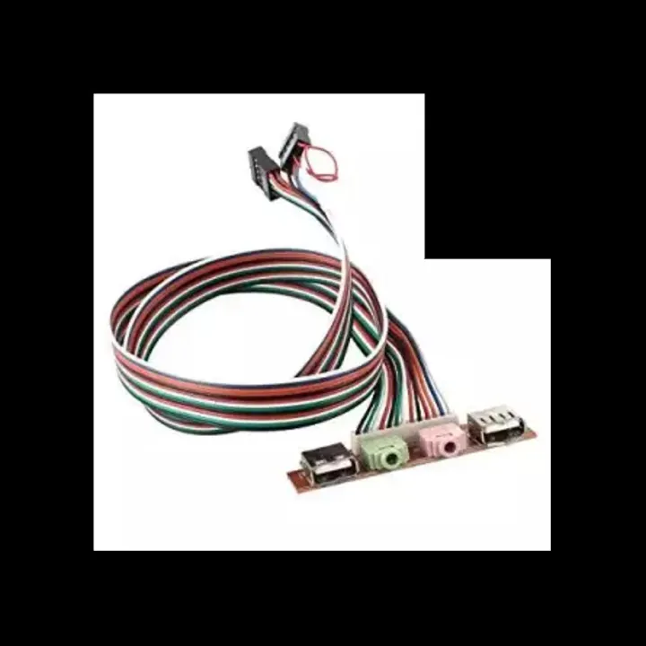 PC Case Front Panel USB Audio Port Mic Earphone Cable Line