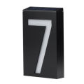 Solar Powered 0-9 LED Light House Address Number Street Road Doorplate Wall Lamp.