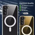 Samsung Galaxy S22 Magnetic Clear Case Wireless Charging Shockproof Cover.