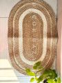 Jute Area Rug (20 inch x 32 inch) Door Mat Indoor Floor Mat Bohemian Hand Woven Geometric Carpet Chic Bedside Rugs for Living Room Bathroom Entryway. 