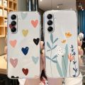 For Samsung Galaxy M14 M34 M54 5G Cover Vintage Flowers Transparent Protectio Shockproof Phone Case For Samsung M 14 Fundas Soft.