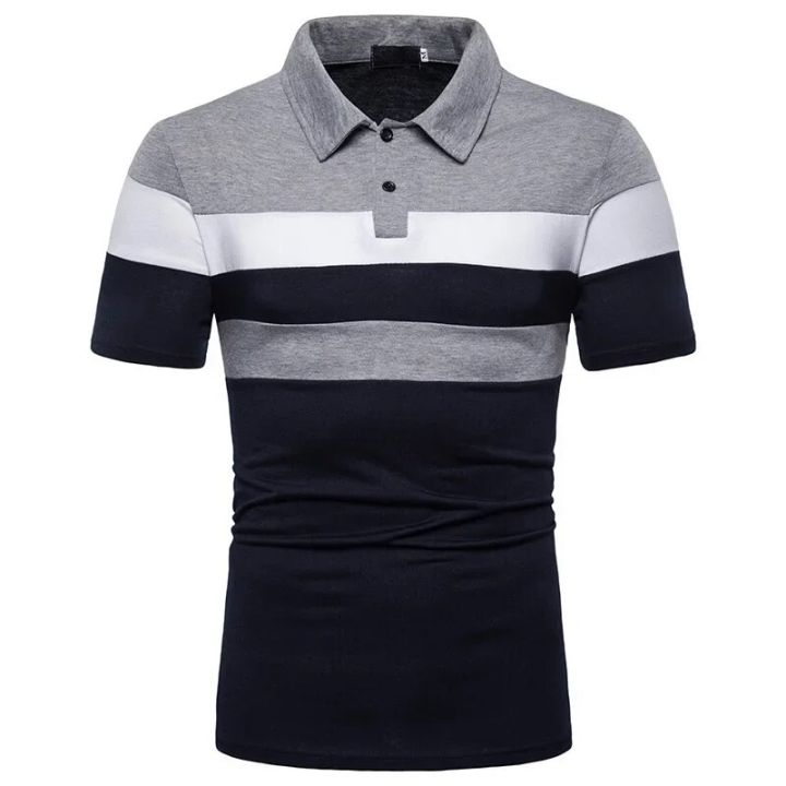 Fashion%20Short-sleeved%20Striped%20Color%20Matching%20Casual%20Men's%20Lapel%20Short-sleeved%20Shirt%20Trend%20Men's%20Social%20Shirt%20-%20Image%204