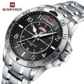 NAVIFORCE Man's Casual Wild Quartz Wristwatch Waterproof Stainless Steel Watches for Men Day and Date Display Clock Reloj Hombre. 