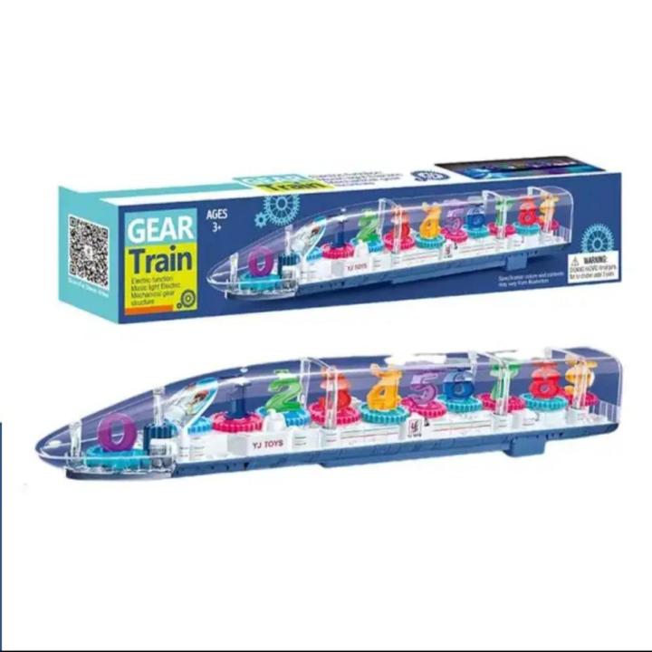 Toys Kids Children Electric Big Number Light Music Transparent Gear Train Toy Color Gear Electric Children'S Toy