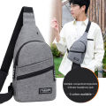 Multifunctional Chest Bag Men's Fashion Trend Oxford Cloth Shoulder Bag Crossbody Bag Casual Sports Chest Bag With Headset Hole.