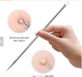 3Pc/Set Stainless Steel Blackhead Removal Kit Acne Blemish Pimple Extractor Remover Needles Tweezers Face Skin Care Tools. 