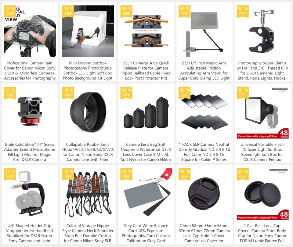 Collapsible Rubber Lens Hood 49/52/55/58/62/67/72/77MM for Canon