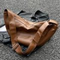 Banana Bag Crossbody Bag Aesthetic Handbag Oil Wax Leather Bag Half Moon Shoulder Bag.