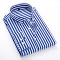 Classic Striped Shirt Men's Single-breasted Long-sleeved Shirts Autumn New Men Top Red Blue Black Slim Version Male Chemise. 