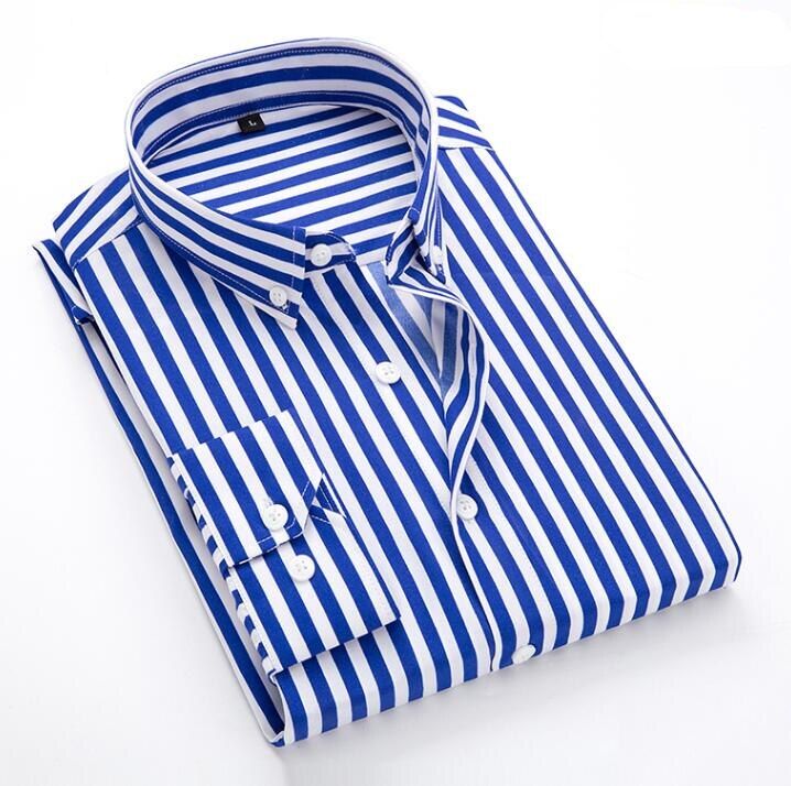 Classic%20Striped%20Shirt%20Men's%20Single-breasted%20Long-sleeved%20Shirts%20Autumn%20New%20Men%20Top%20Red%20Blue%20Black%20Slim%20Version%20Male%20Chemise%20-%20Image%202