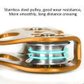 Ropeway Double Shaft Pulley Outdoor High Altitude Traverse Carriage Climbing Golden. 