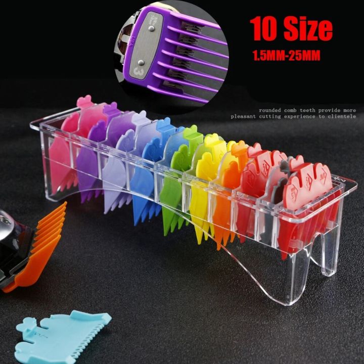 【Daily Necessities For Anyone Store】8/10PCS/Set Multi-color Guide Trimmer Kit Hair Trimmer Clipper Comb Guard Attachment 3-25mm Universal Salon Tool