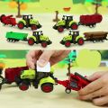 【Funny Bunny Toy Store】Plastic Inertia Agricultural Engineering Interesting Simulation Model Simulation Transport Vehicle Education Toy Rice Truck Construction Boys.