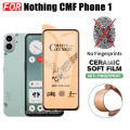 Nothing CMF Phone 1 Shockproof Phone Case for Nothing Phone (2a) Nothing Phone (2) (1) Camera Lens Ceramic Tempered Glass Screen Protector + Mobile phone holder.