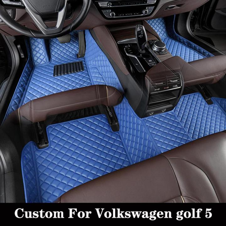 Custom Car Floor Mat For Volkswagen Golf 5 2003 2004 2005 2006 2007 High Quality Woman Luxury Carpet Foot Pad Auto Accessory