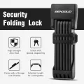 BENGGUO Bike Lock Portable Folding Lock for Bicycle Electric Bike Motorcycles with ABS Cover Strong Security Easy Carry 76.7cm Extended. 
