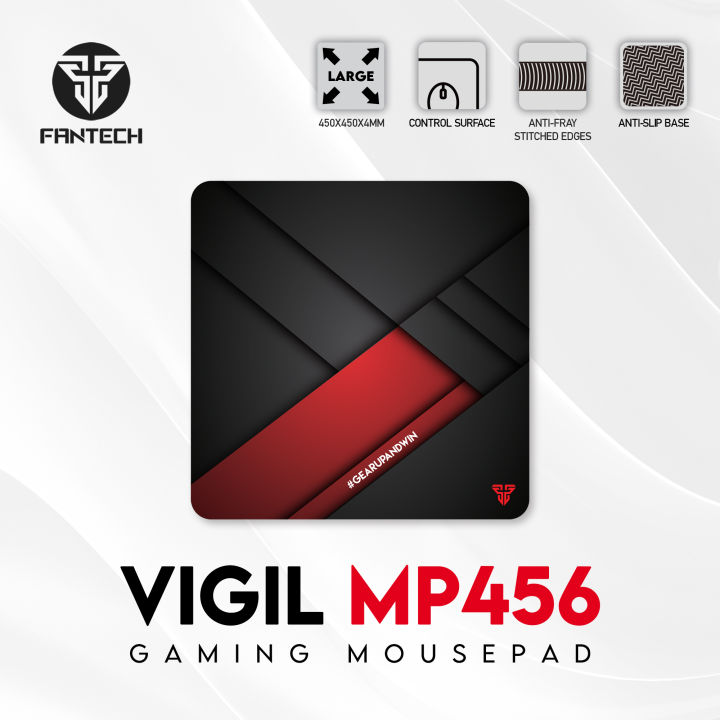 FANTECH VIGIL MP456 Gaming Mousepad Anti Slip Base With Speed Surface And Anti Fray Stitched Edges For Gaming Gamers Office Home Mouse Pad