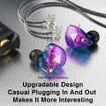 QKZ AK6 Pro Earphone Detachable Wired Headphones with Mic Noice Cancelling Headset Gamer Musician Monitor Earbuds For Xiaomi.