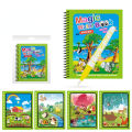 Reusable Children Magic Water Book Baby Early Education Toys Magical Drawing Coloring Books with Pen Set for Kids Montessori Toy.