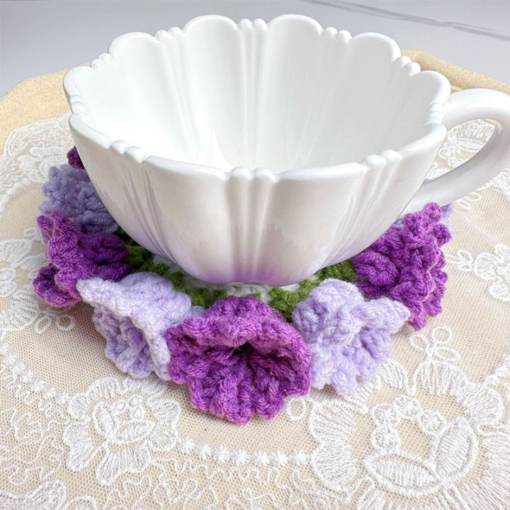 Handmade%20Crochet%20Flower%20Coaster%20Creative%20Knitting%20Gift%20Home%20Decor%20Cup%20Mat%20Multicolor%20Tea%20Coffee%20Placemat%20Round%20Table%20Place%20Mat%20-%20Image%203