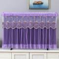 1pcs TV Cover Purple Color Lace Fabric Door Curtain TV Circle Can Be Flipped Dust Cover Monitor Screen Home Decorations Dust Cover with Elastic. 