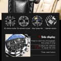 OLEVS Sports Fashion Quartz New Waterproof Leather Watch for Men - 2876.