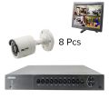 2Mega Full HD 8 Hikvison CCTV Camera Package with LED Monitor. 