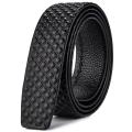 No Buckle 3.5cm Width Cowskin Genuine Leather Belt Men Without Automatic Buckle Strap Male Black Brown Blue Gray White B509 Wearhouse.