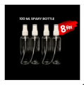 100ml Spray bottle Transparent plastic bottle- 4 pcs. 