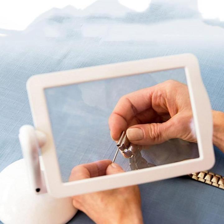 Book%20Magnifier%20For%20Reading%20Hand%20Free%20Screen%20Viewing%20Magnifier%20Hands-Free%20Large%20Magnifier%20Glass%20With%20Rotating%20Stand%20Portable%20LED%20-%20Image%203