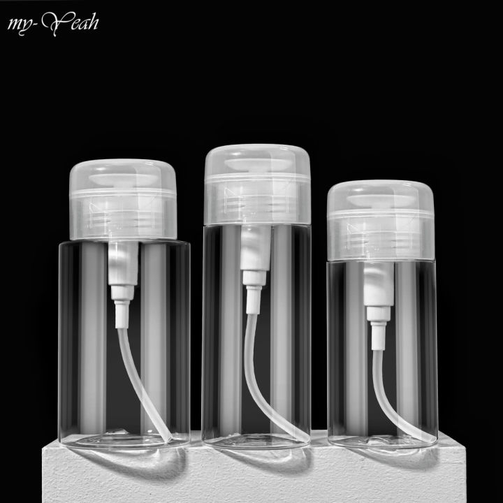 Myyeah 120ml/200ml Refillable Empty Press Pump Dispenser Nail Art Remover Cleaner Makeup Moisture Bottle DIY Manicure Tools