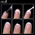 Monja 2 Sheet French Tip Guides Nail Sticker White Manicure Stripe Lines Adhesive Decals Nail Art DIY Professional Tool.