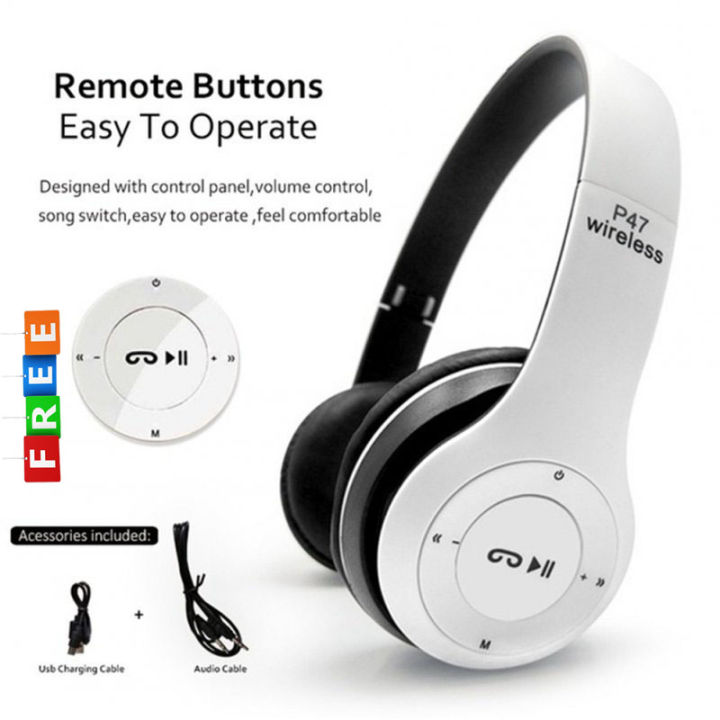 P47%20-%20Wireless%20Bluetooth%20Headphone%20V5.0%20with%20SD%20Card%20Slot%20(Free%20Audio/AUX%20Cable)%20-%20Headphone%20-%20Image%203