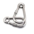 304 Stainless Steel Screw Lock Climbing Gear Carabiner Quick Links Safety Snap Hook Chain Connecting Ring Carabiner Chain Buckle. 