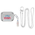 Electroplated beverage Evian Pro protective soft shell hanging chain 1 Apple 3rd generation trendy Bluetooth 2 Earphone cover suitable. 