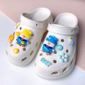 Douyin Xiaohongshu New Garden Shoes Crocs Shoes Buckle Blue and Yellow Penguin with Dolphin Set Crocs Shoes DIY Accessories.