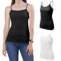 2 Pack Black and white Active Basic Women's Seamless Tank Tops Inner wear..