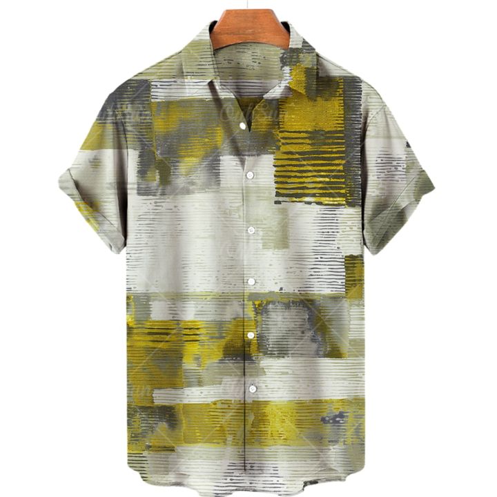 2022%203d%20Men's%20Hawaiian%20Shirt%20Men%205xl%20Breathable%20Summer%20Stitching%20Retro%20Shirts%20For%20Men%20Single%20Row%20Button%20Short%20Sleeve%20Men%20Tops%20-%20Image%207