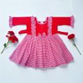 Baby girls Fashionable beautiful grameen print cotton dress for 0-10 years babies. 