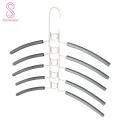 Clothes Hanger Organizer 5-in-1 Multi-layer Anti-slip Clothing Hanger for Space Saving Closet Organization Perfect for Shirts Dresses Sweaters Closet Storage Racks. 