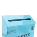 Mailbox Vintage Wall Mount Mailbox Post Letter Box Antique Metal Mailbox Fit for Outside Blue. 