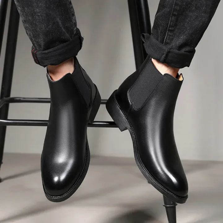 %E3%80%90selevn%20roind%E3%80%91%20Men's%20Classic%20Retro%20Genuine%20Leather%20Chelsea%20Boots%20Men%20Fashion%20Ankle%20Boot%20Mens%20Casual%20British%20Style%20Short%20Boot%20High-Top%20Shoes%20-%20Image%204