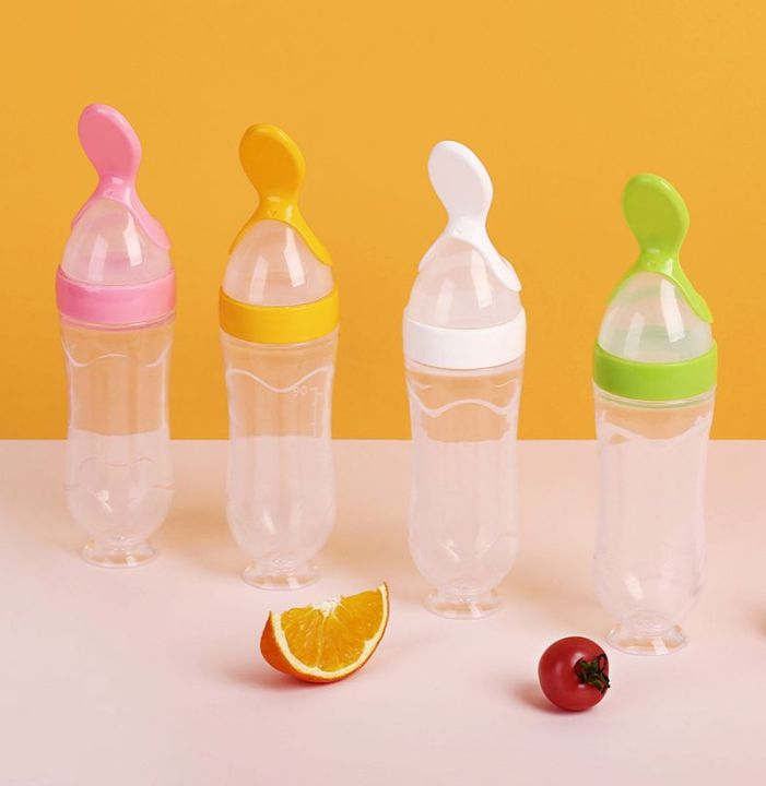 1pcs%20Multicolor%2090ml%20Hard%20Spoon%20Feeder%20with%20Stand%20Normal%20Silicone%20Baby%20Food%20Dispensing%20Feeder%20with%20Spoon%20Travel%20Baby%20Training%20Bottle%20with%20Spoon%20Soft%20Head%20Baby%20Feeding%20Tools%20Kids%20-%20Image%204
