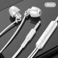 【FUPANG】Universal 3.5mm Type-C Earphone Soft Silicone Comfortable Wear Noise Dual Bass HIFI Music In-ear Earphone with Wired Control Mic. 