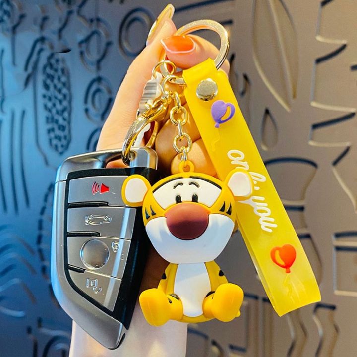 YAOO Funny Cute Tiger Year Cartoon Girls Boys Kids Tiger Key Chains Bag Pendant Decoration Chinese Style Key Ring Car Key Accessories