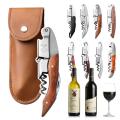 Screw Opener Cutter Caps Remover Portable Tool Bar Table Key Bottle Opener Wood Handle Corkscrew Professional Tools. 
