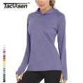 TACVASEN UPF50+ Breathable Long Sleeve Hoodie T-shirts Womens Sun/UV Protection Casual Hooded T shirts Outdoor Sports Pullover. 