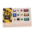 LED Light Switch Toy, Portable Color Recognition Light Up Sensory Board Small Educational Noiseless for Travel.